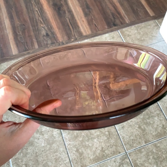 PYREX pie pan cranberry vintage - Picture 8 of 8